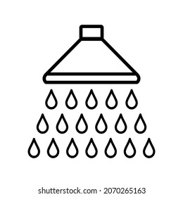 shower icon on white background