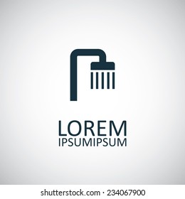 shower icon on white background 
