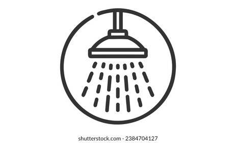 Shower icon on white background. Vector illustration.