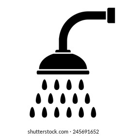 Shower icon on white background. Vector illustration.