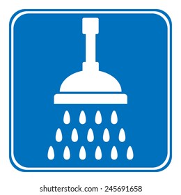 Shower icon on white background. Vector illustration.