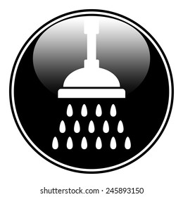 Shower icon on white background. Vector illustration.