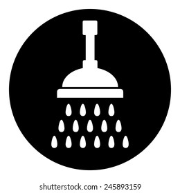 Shower icon on white background. Vector illustration.