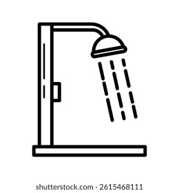 Shower icon on white background