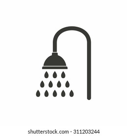 Shower  icon  on white background. Vector illustration.