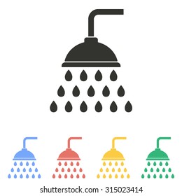 Shower  icon  on white background. Vector illustration.