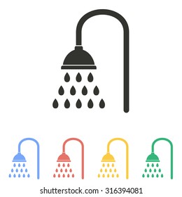 Shower  icon  on white background. Vector illustration.