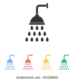 Shower  icon  on white background. Vector illustration.
