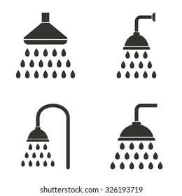 Shower  icon  on white background. Vector illustration.