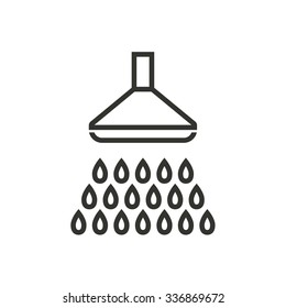 Shower icon on white background. Vector illustration.