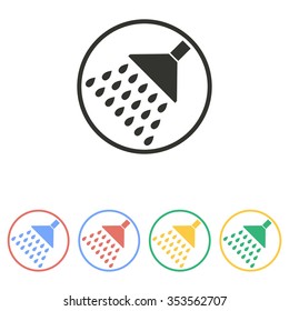 Shower  icon  on white background. Vector illustration. 