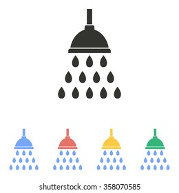 Shower  icon  on white background. Vector illustration.
