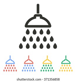 Shower  icon  on white background. Vector illustration.