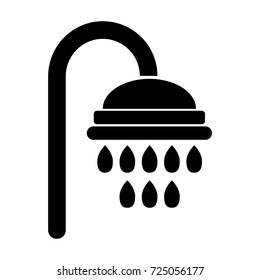 Shower icon on white background. Vector illustration.