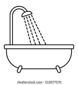 Shower icon. Outline illustration of shower vector icon for web design