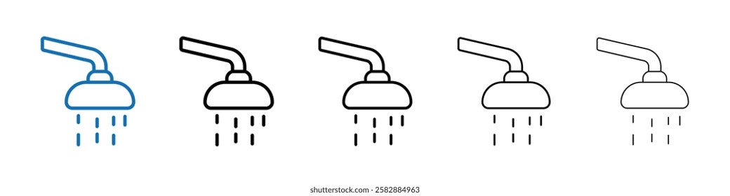 Shower icon Outline vector logo for web ui
