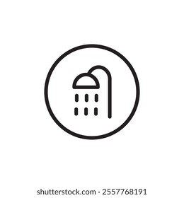 Shower icon Outline vector for web ui