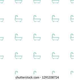 shower icon pattern seamless white background. Editable line shower icon. shower icon pattern for web and mobile.