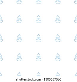shower icon pattern seamless white background. Editable line shower icon. shower icon pattern for web and mobile.