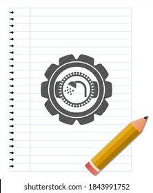shower icon penciled. Vector Illustration. Detailed. 