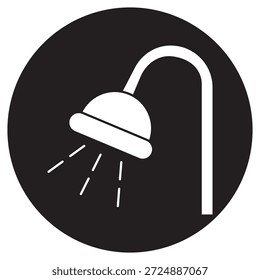 Icono de la ducha, experiencia refrescante de la bañera, spa moderno del cuarto de baño, ritual diario de la frescura, Vector