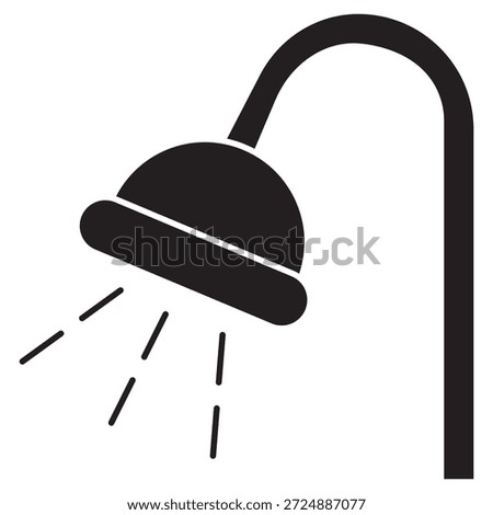 Shower Icon, Refreshing Bath Experience, Modern Bathroom Spa, Daily Freshness Ritual, vector