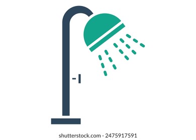 Shower icon. icon related to cleansing. solid icon style. cleansing elements vector illustration