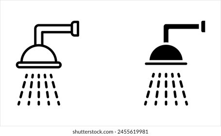 shower icon set symbol template for graphic and web design collection on wite background