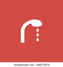 shower icon. sign design. red background