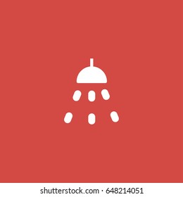 shower icon. sign design. red background