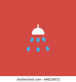 shower icon. sign design. red background