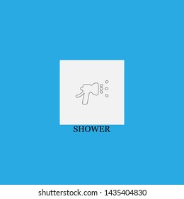 shower icon sign signifier vector