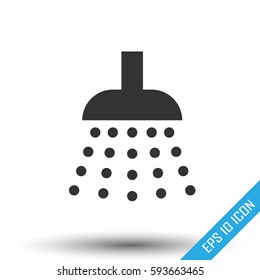 Shower icon. Shower sign. Simple flat logo of shower on white background. Vector illustration.
