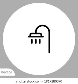 Shower icon sign vector,Symbol, logo illustration for web and mobile