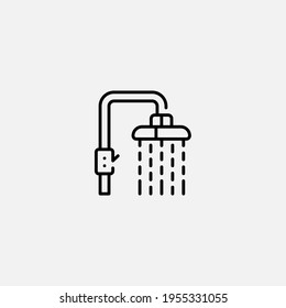 Shower icon sign vector,Symbol, logo illustration for web and mobile