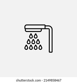 Shower icon sign vector,Symbol, logo illustration for web and mobile
