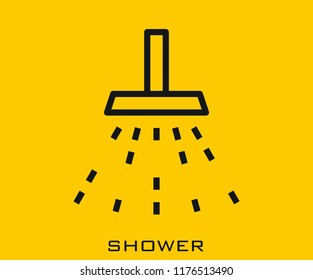 Shower icon signs