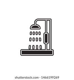 shower icon. Simple glyph, flat vector of Real Estate icons for UI and UX, website or mobile application