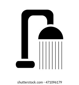 Shower icon in simple style on a white background