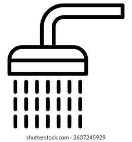 shower icon Simple thin line stroke