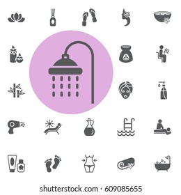 shower icon. spa set vector illustration on white background