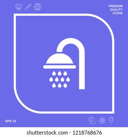 Shower icon symbol. Graphic elements for your design
