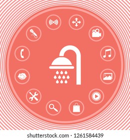 Shower icon symbol. Graphic elements for your design