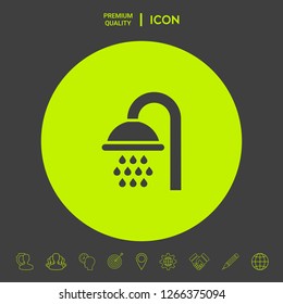 Shower icon symbol. Graphic elements for your design