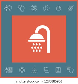 Shower icon symbol. Graphic elements for your design
