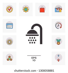 Shower icon symbol. Graphic elements for your design