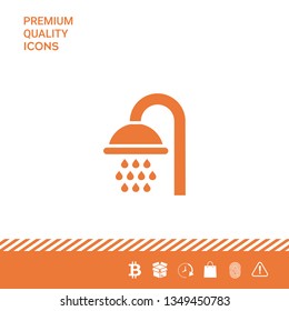 Shower icon symbol. Graphic elements for your design