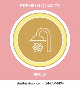 Shower icon symbol. Graphic elements for your design