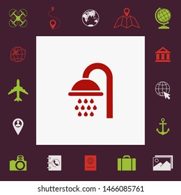 Shower icon symbol. Graphic elements for your design