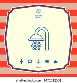 Shower icon symbol. Graphic elements for your design